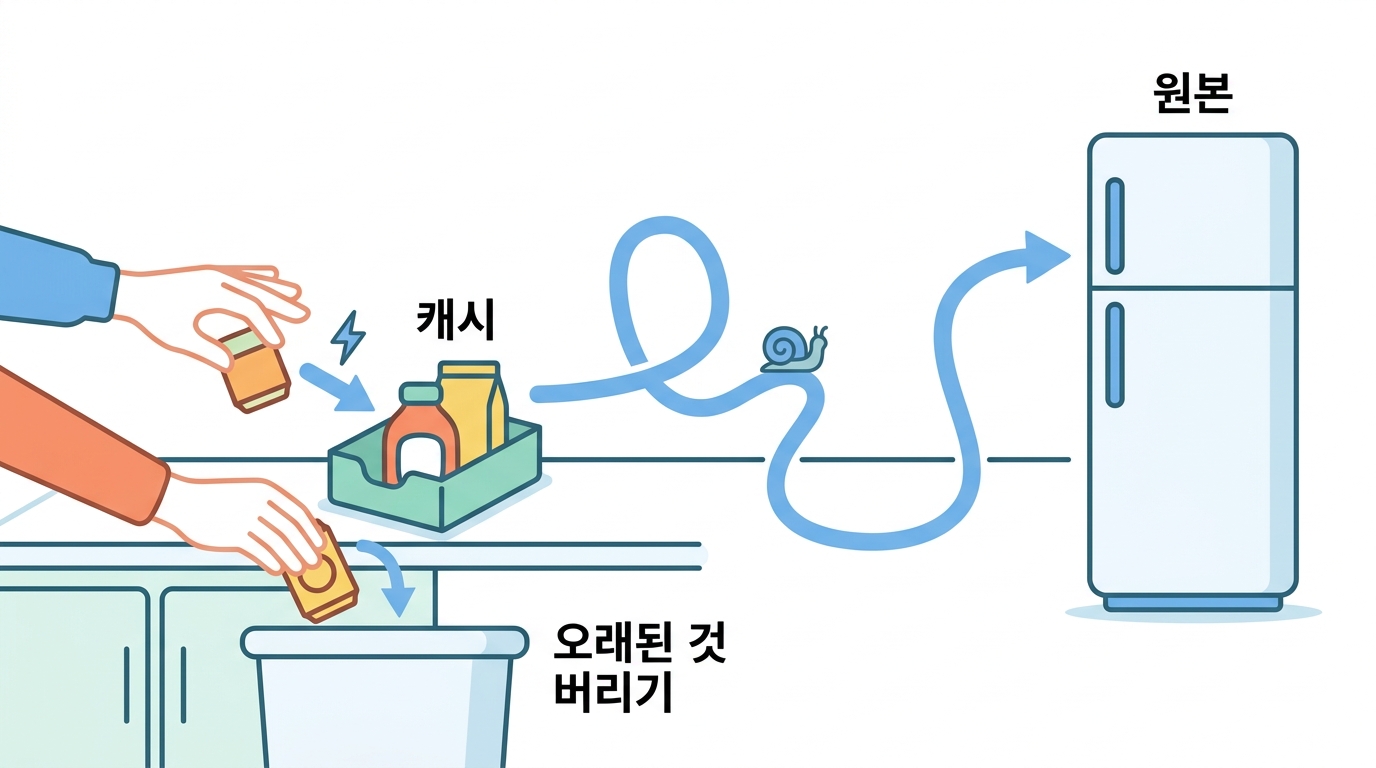 캐시 — 자주 쓰는 것을 손 닿는 곳에