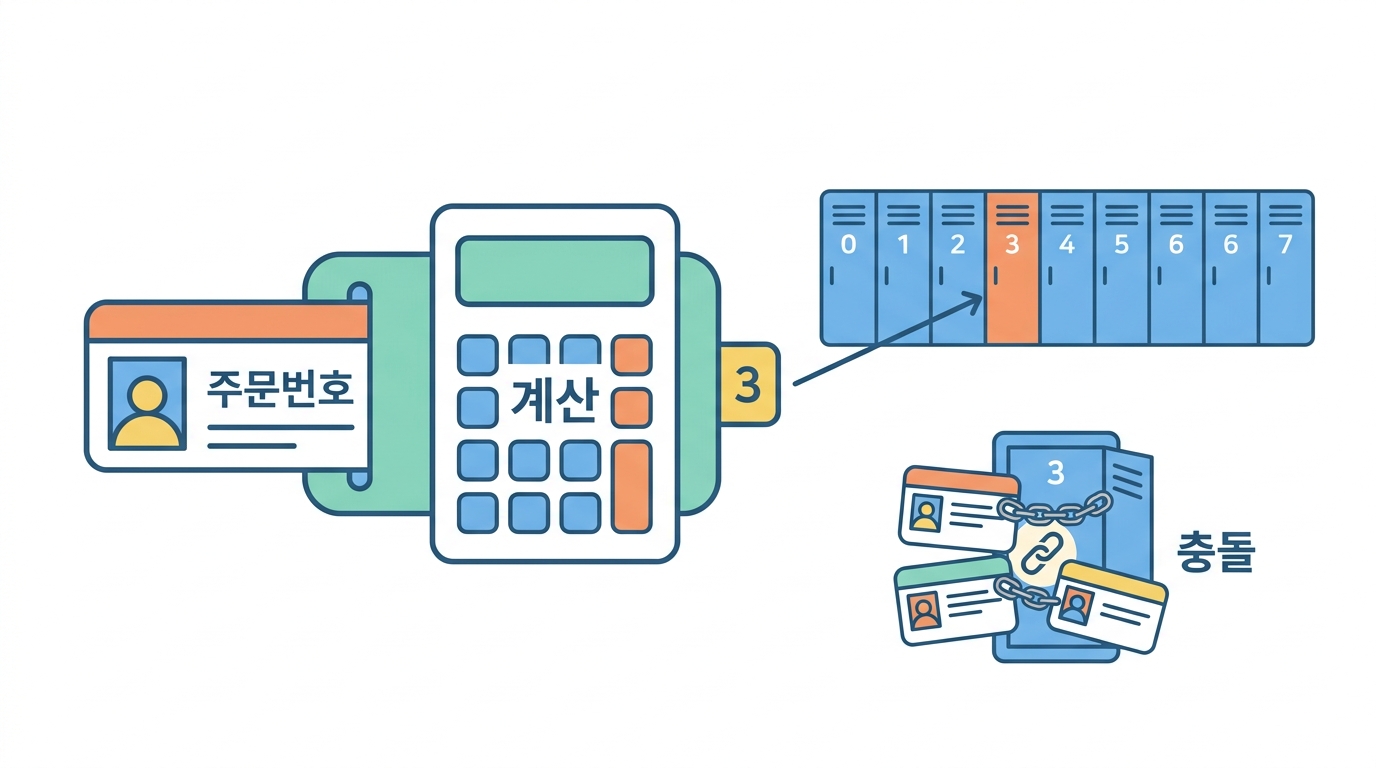 해시 — 뒤지지 않고 곧바로 꺼내기