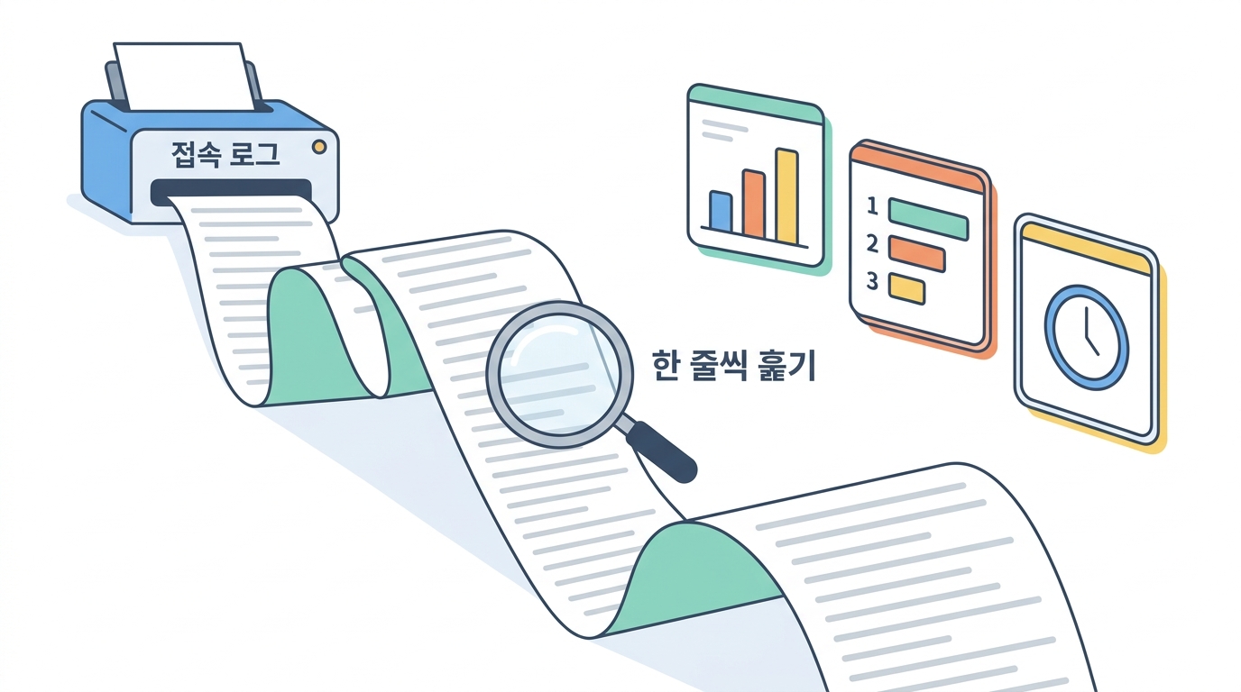 로그 분석 — 서버가 남긴 발자국 읽기