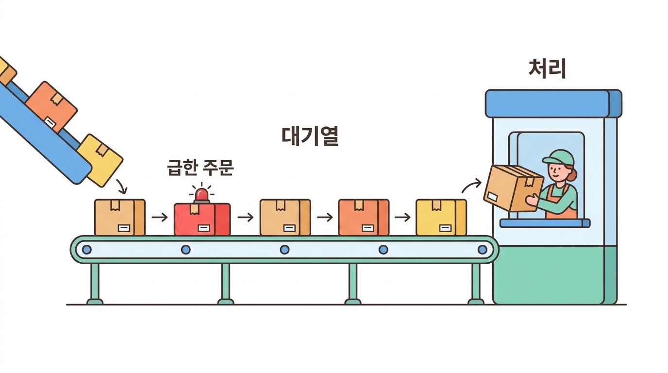 주문 큐 — 밀려드는 일을 순서대로 처리하기