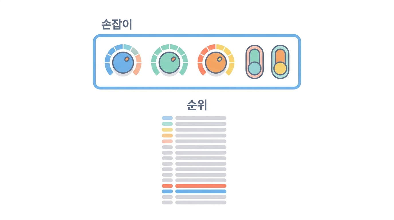 처음부터 다시 — 두 층으로 표적 순위표를 만든다