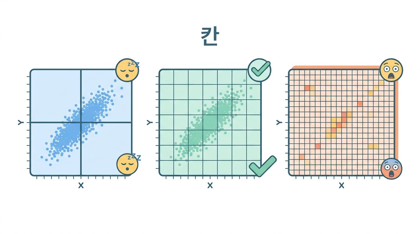 칸을 몇 개로 나눌까 — 추정의 딜레마