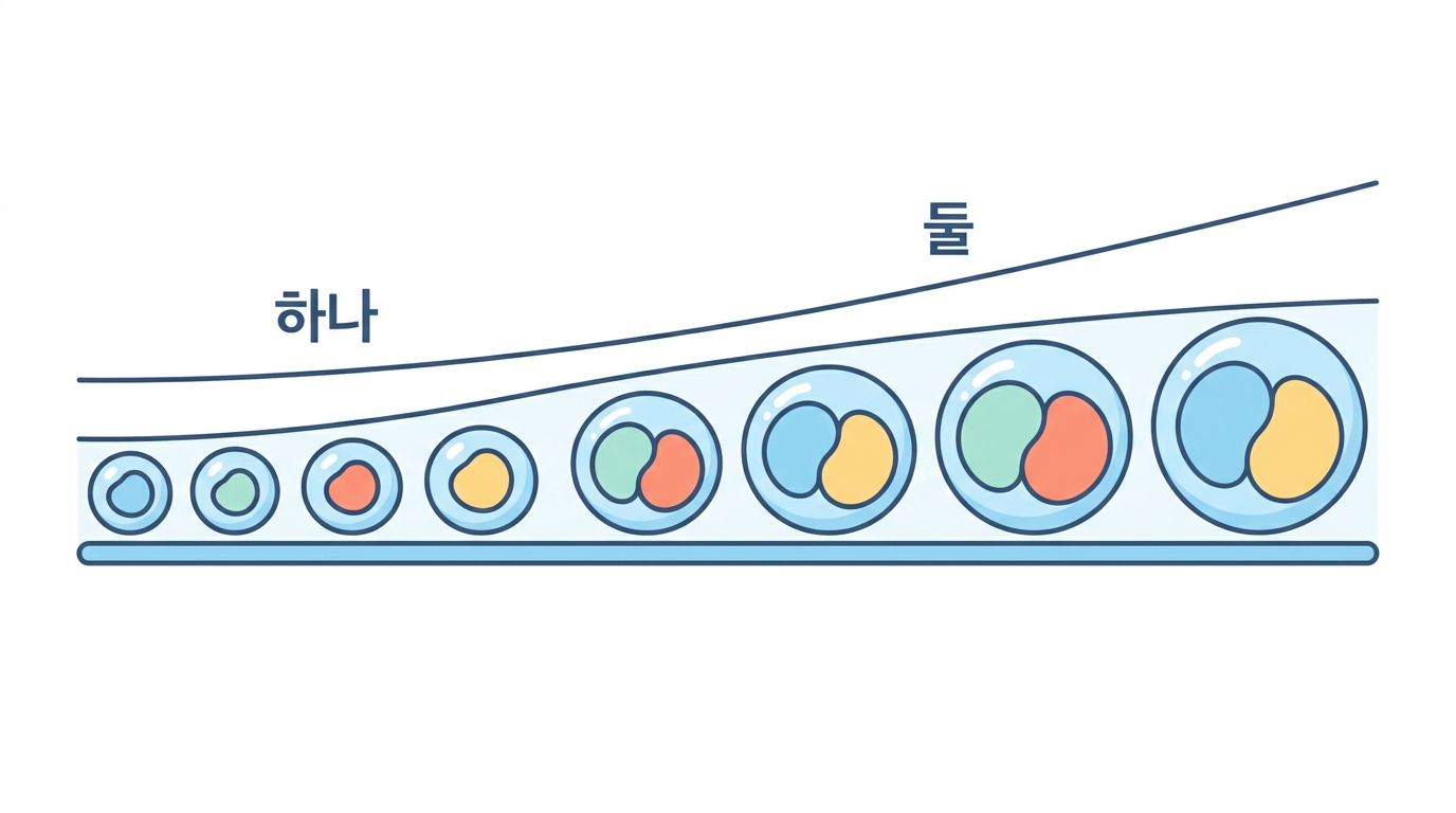 사슬이 둘인 세포 — 규칙이 깨진 것인가 자료가 깨진 것인가