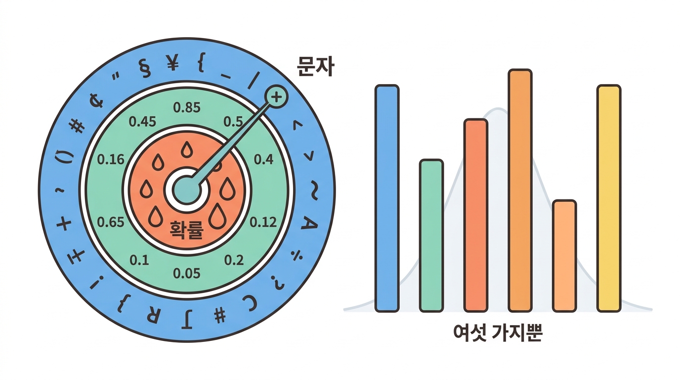 품질 점수 — 글자 하나가 확률 하나