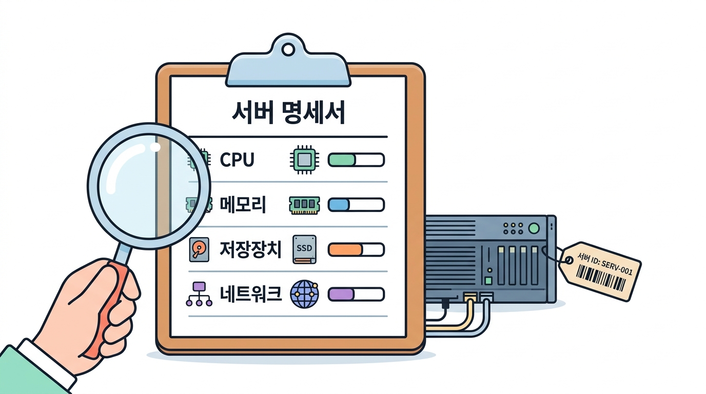 내 서버 스펙 읽기 — 명세서를 손에 쥐다