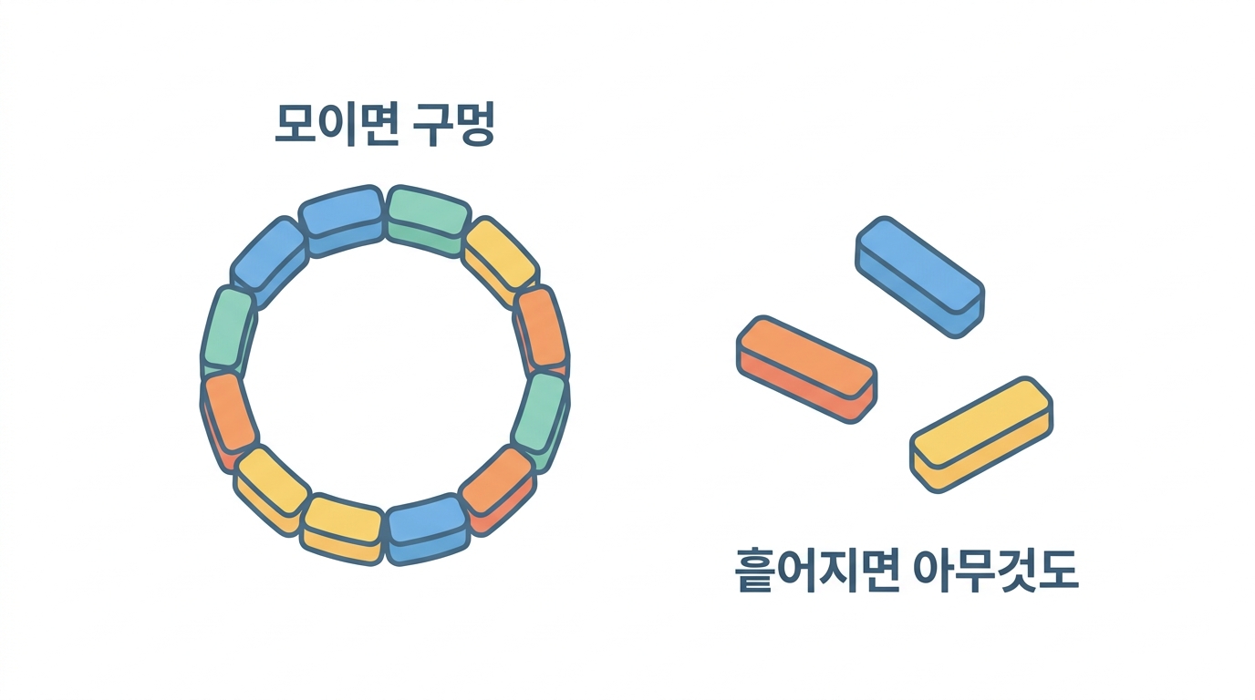 퍼포린 — 열댓 개가 모여야 구멍이 된다