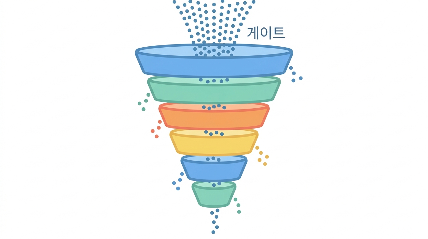 게이팅 — 세포→단일체→생존→CD45→CD3→CD8