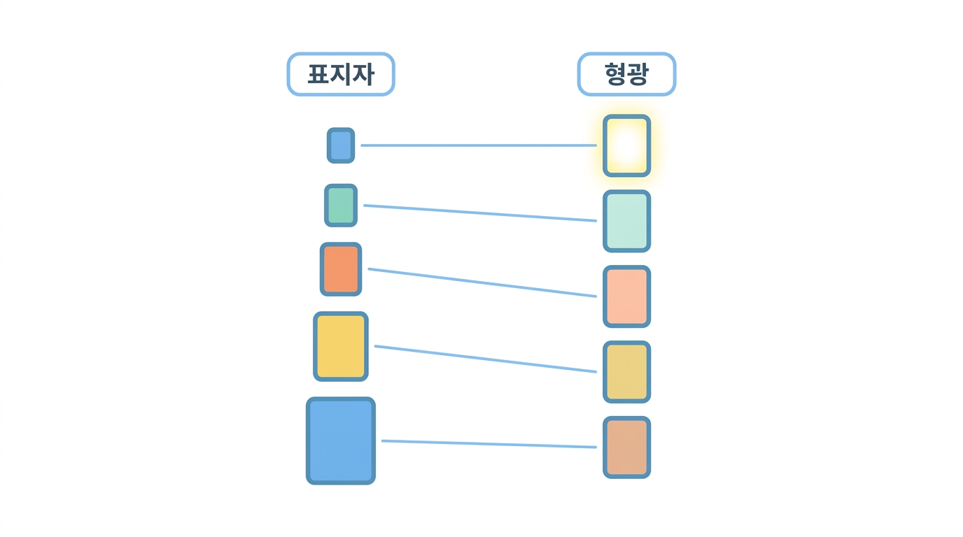 패널 설계 — 밝은 형광을 어디에 줄 것인가