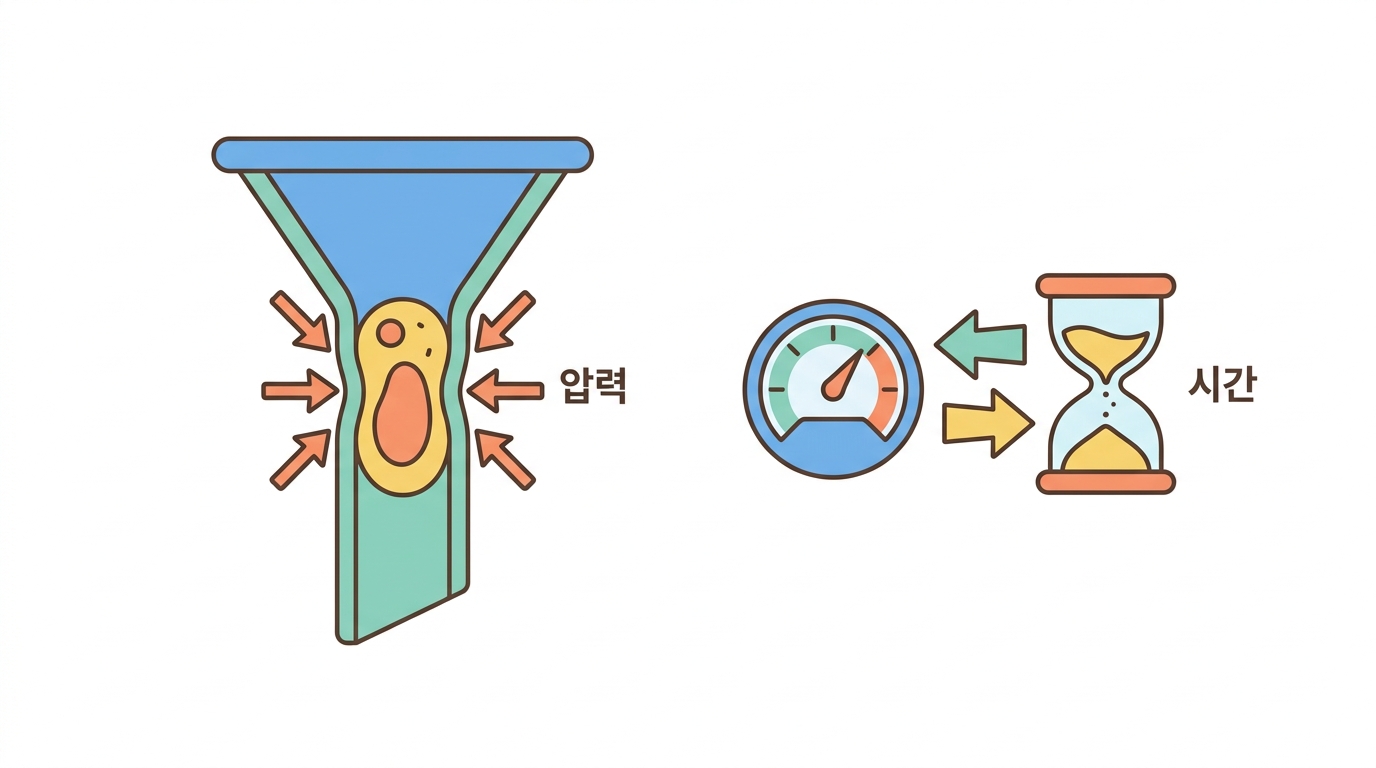 분주가 세포를 상하게 하는 법 — 압력과 노즐