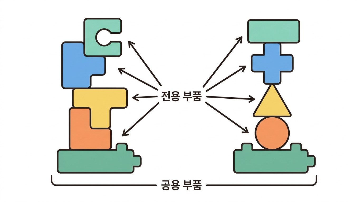 수용체 — 부품을 나눠 쓴다