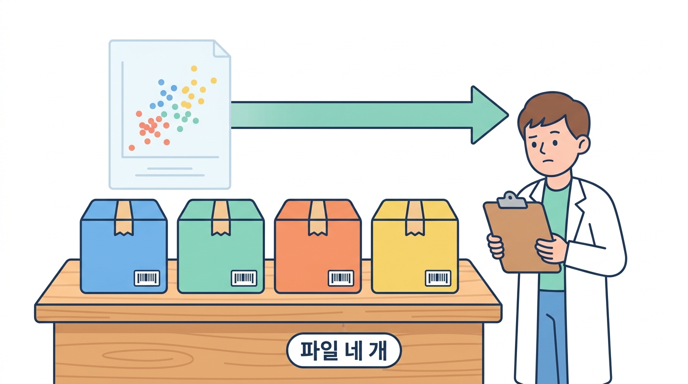 파일 네 개가 도착했다 — 논문의 그림은 여기서 시작한다