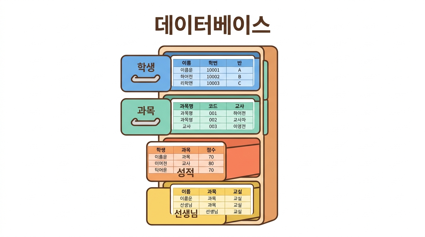 데이터베이스 — 표들을 모아 둔 캐비닛