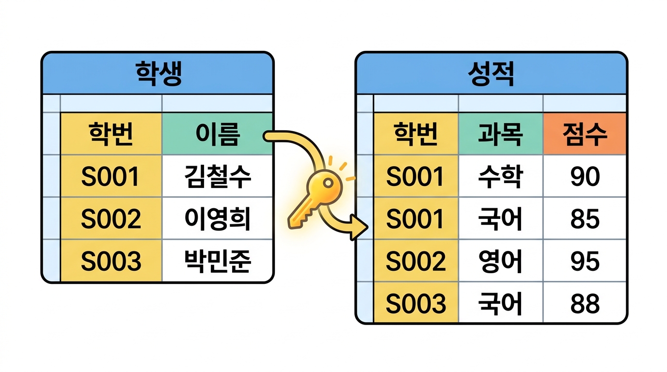 관계형 데이터베이스 — 표와 표를 잇는 열쇠
