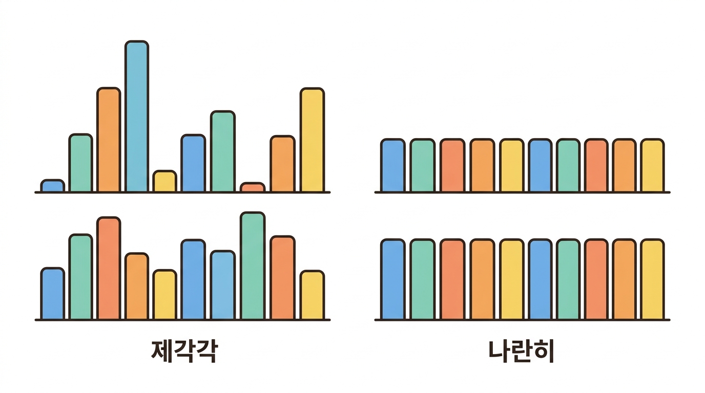 정규화 층 — 중간 값들의 눈금을 맞춘다