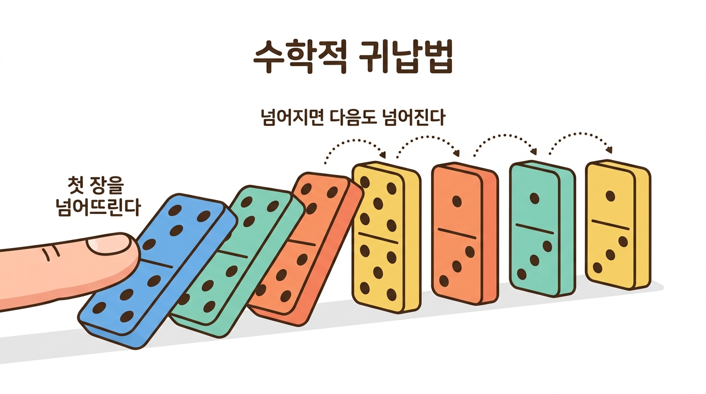 수학적 귀납법 — 도미노 쓰러뜨리기