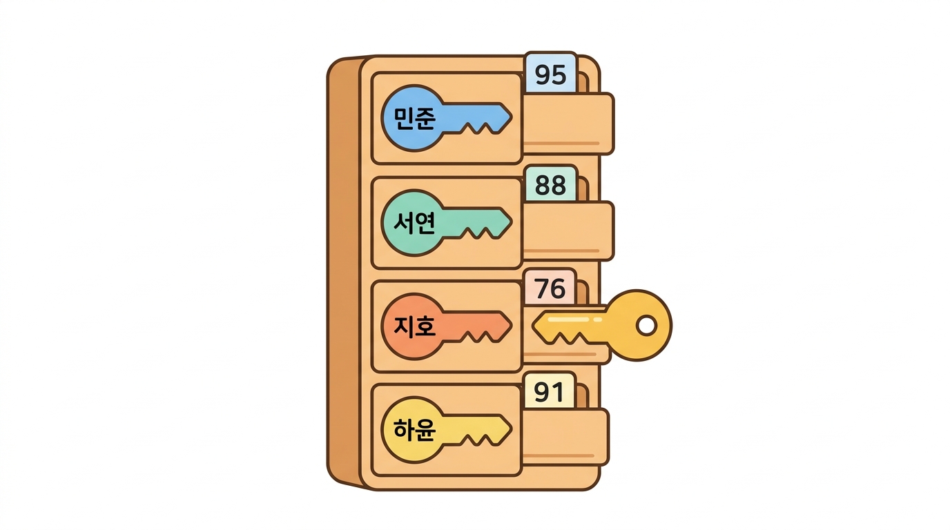 딕셔너리 — 이름으로 꺼내는 서랍장