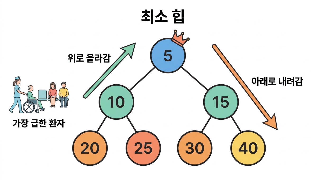 힙과 우선순위 큐 — 가장 급한 것이 맨 위로