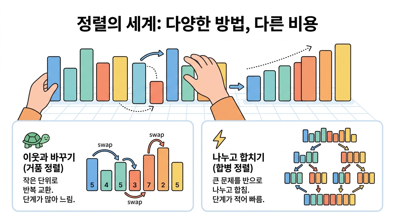 정렬 — 순서를 만드는 여러 가지 방법