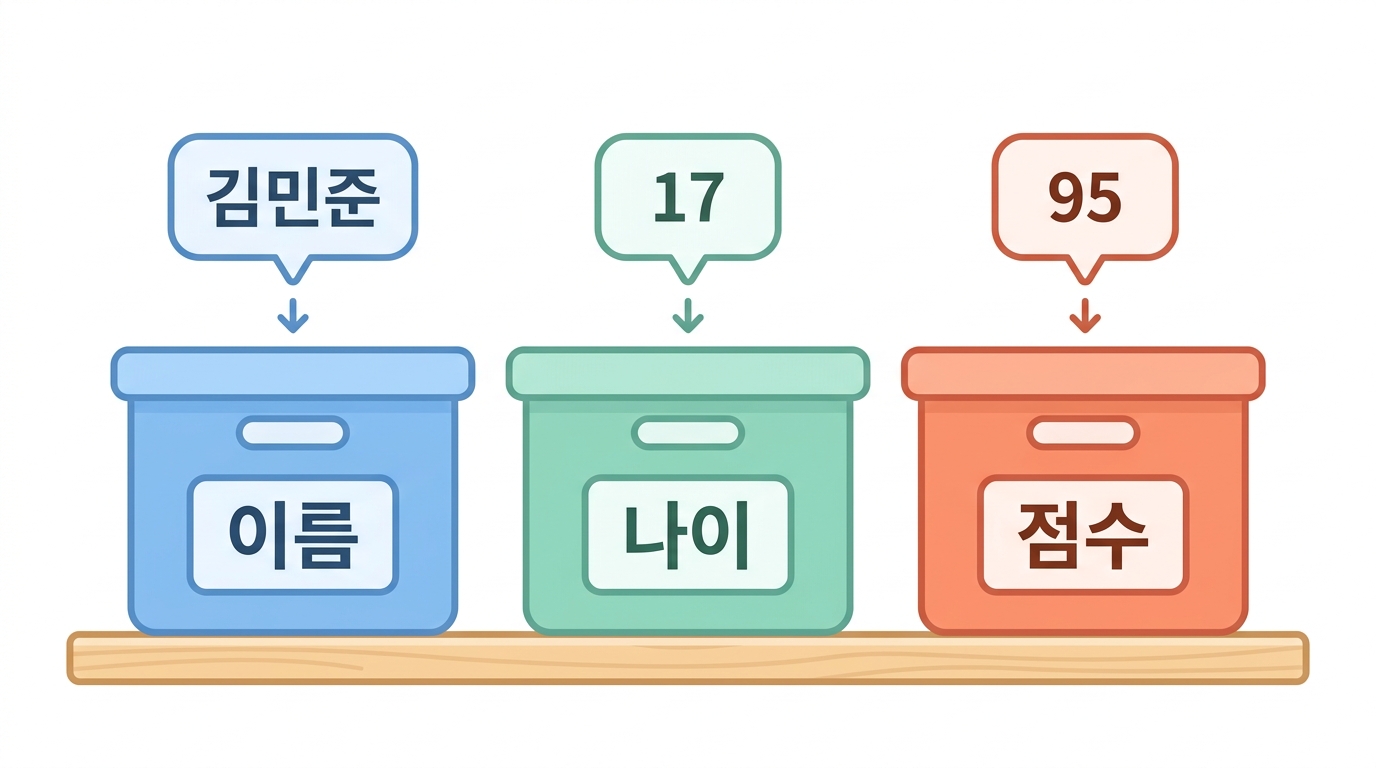 변수 — 이름표를 붙인 상자