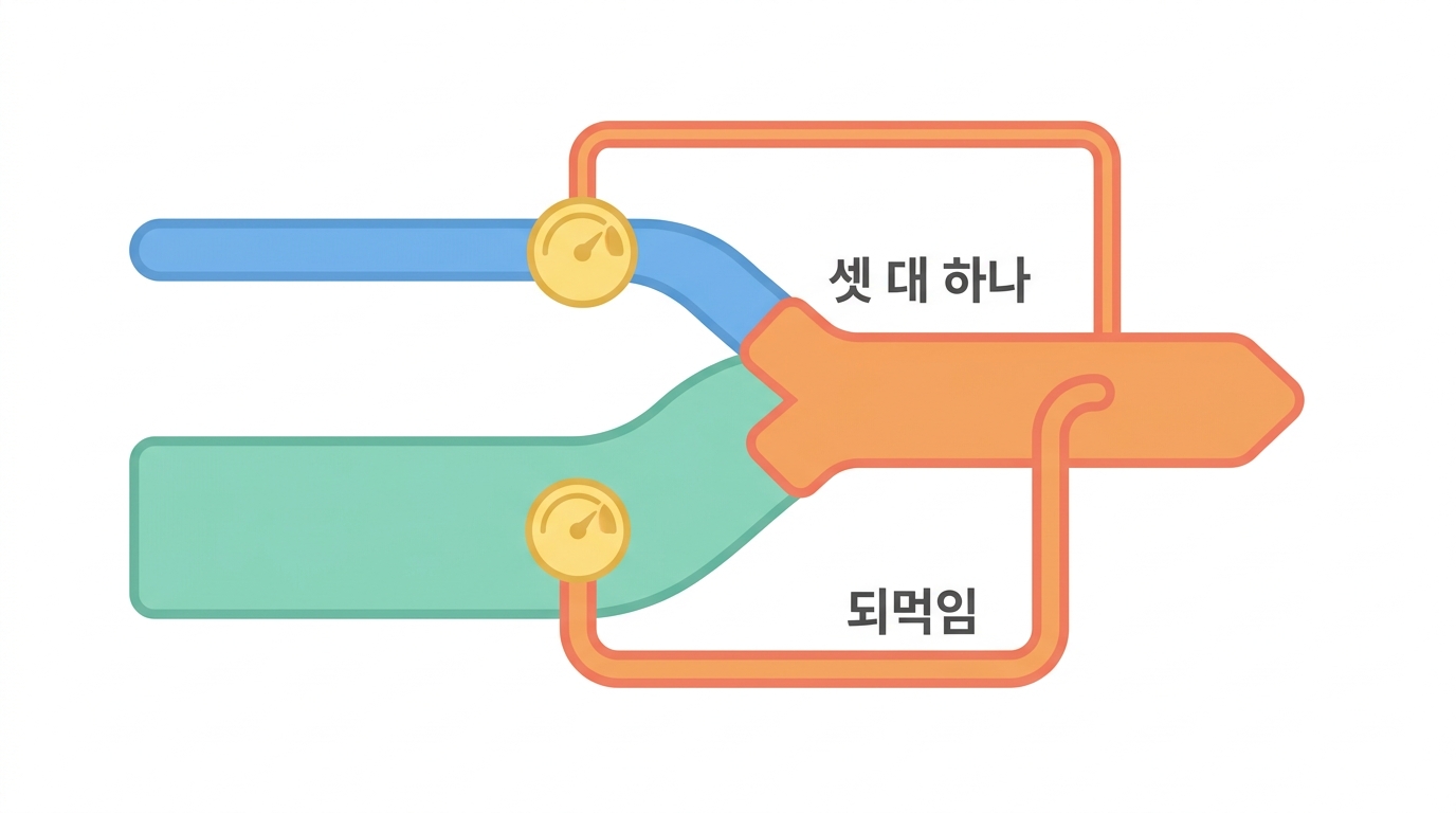 SHM 유량 제어 — 3:1 을 지키는 폐루프