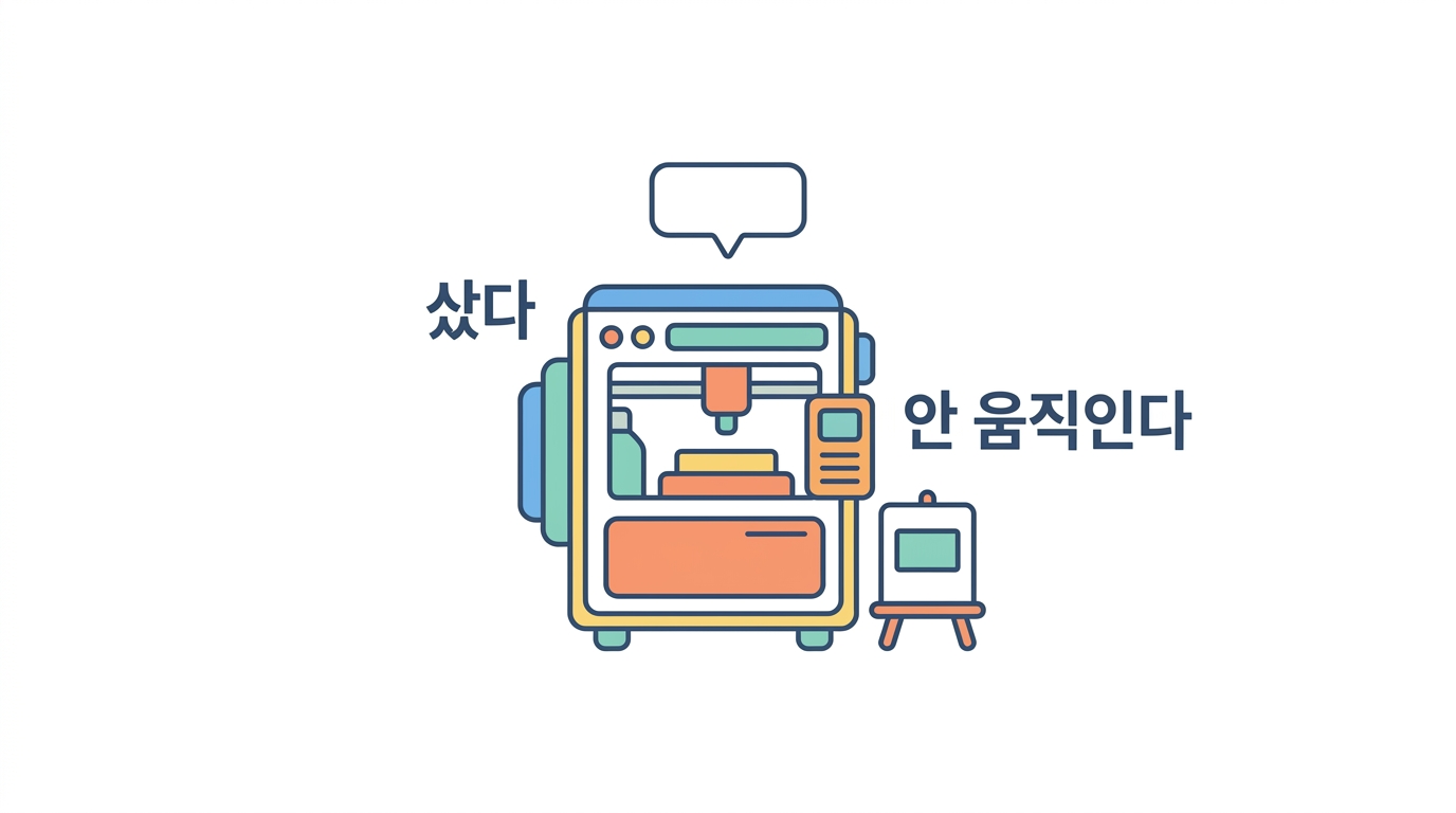 부품을 다 사도 움직이지 않는다