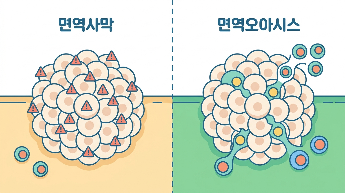 면역 사막의 역설 — 표적이 이렇게 많은데 왜 안 잡힐까
