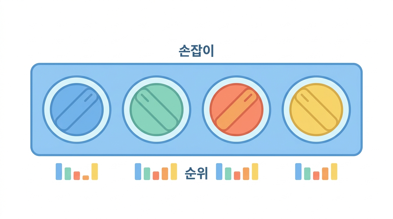 처음부터 다시 — 표적 순위표를 손으로 만든다