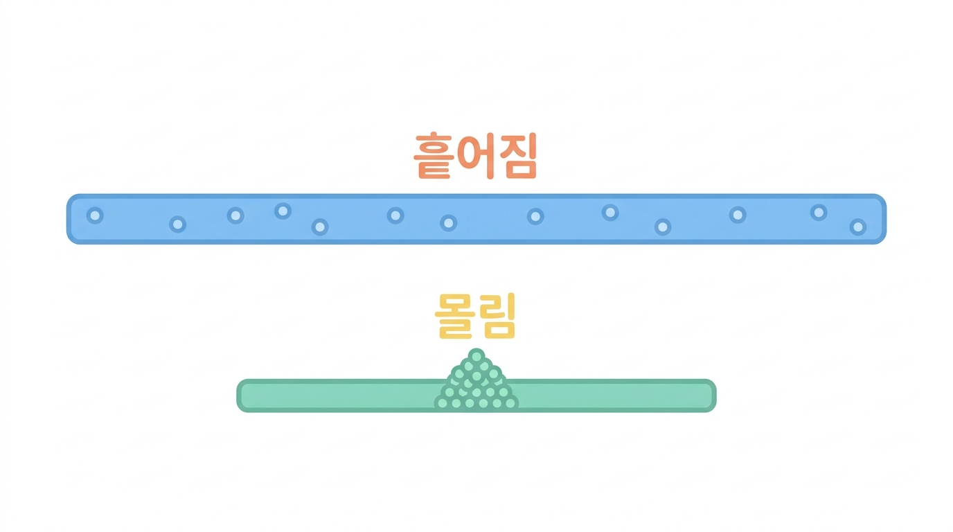 어디에 몰려 있는가 — KRAS G12C 대 TTN 의 흩어짐