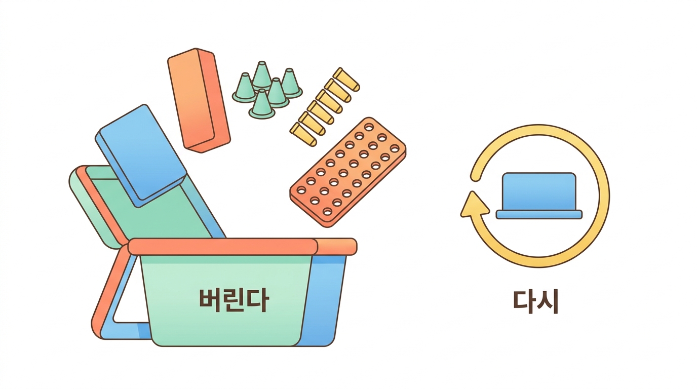 1회용 소모품과 하루치 준비물