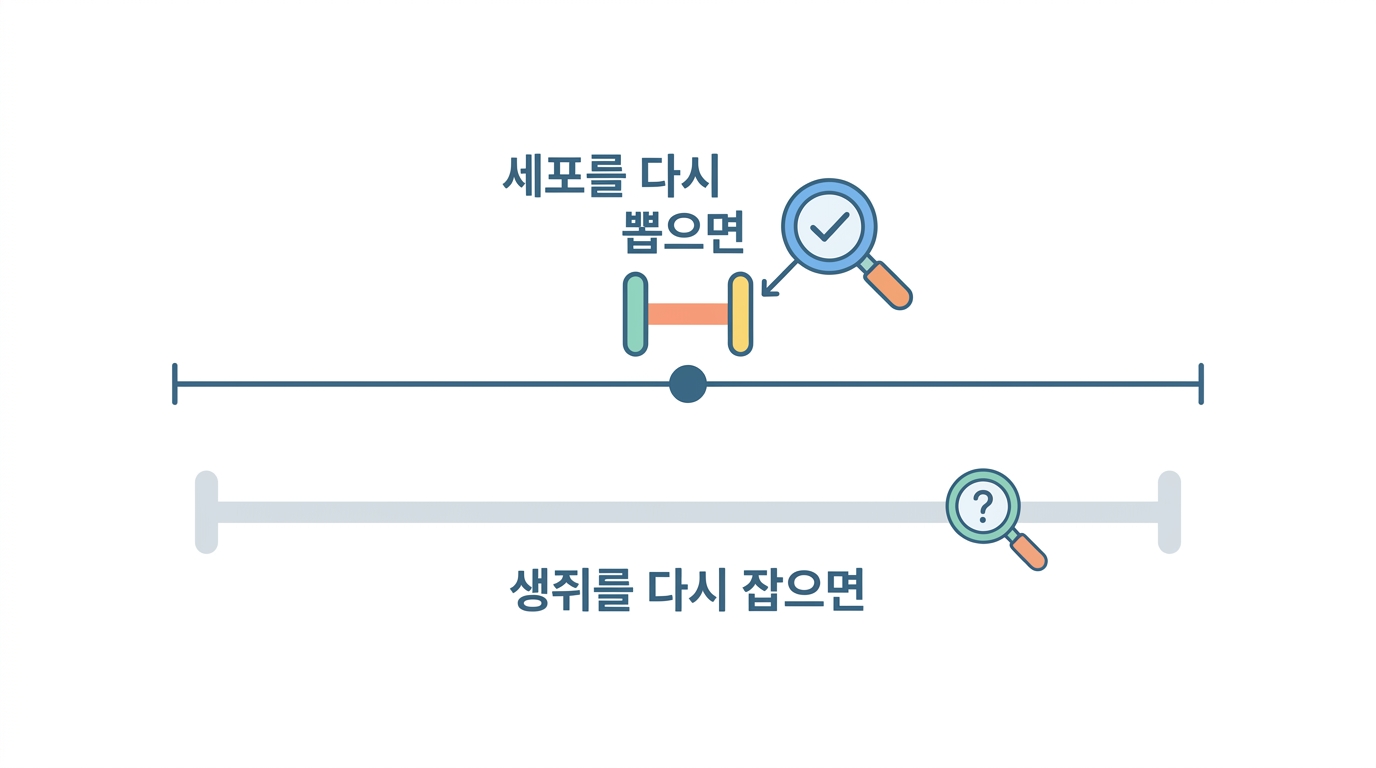 p 대신 크기로 말한다 — 9배와 그 구간