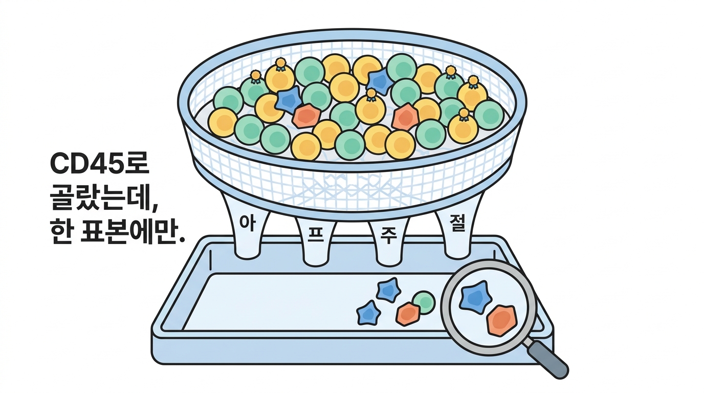 지도에 낀 것들 — 종양세포 · 정체 불명 · 상태 군집