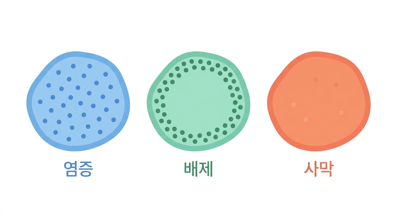 세 가지 종양 — 염증 · 배제 · 사막