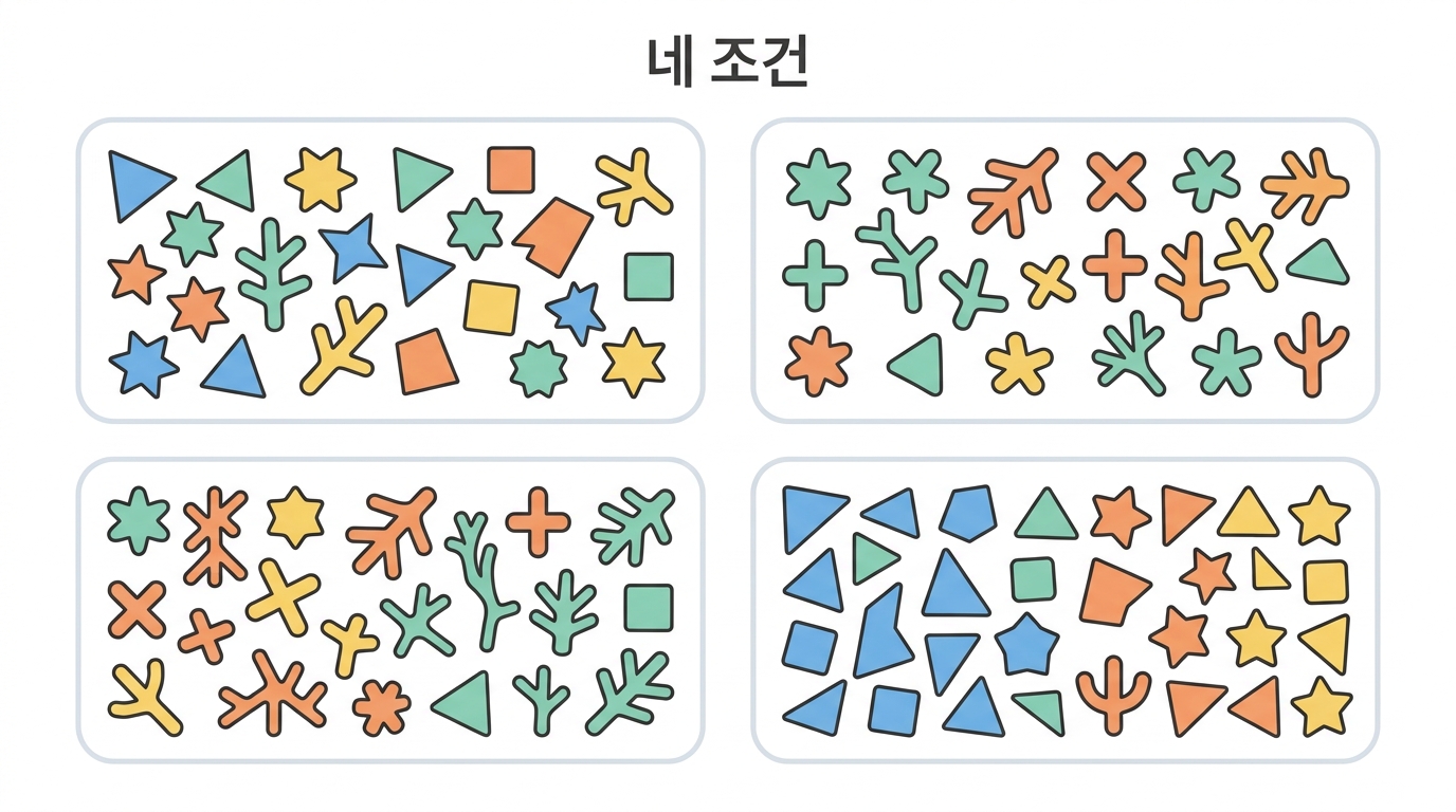 【실습】 네 조건에서 DC 아형을 견준다