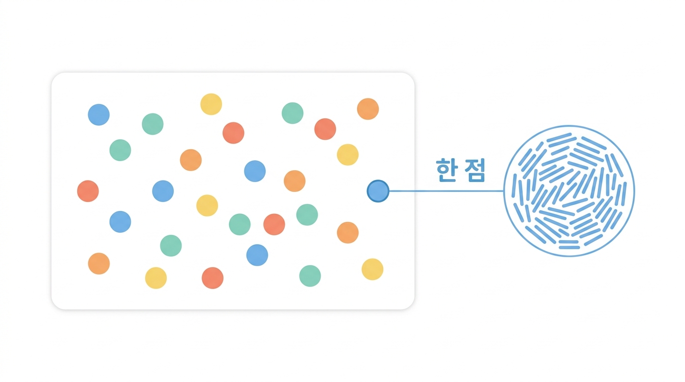 클러스터 — 한 조각을 수천 개로 불려 밝게 만든다