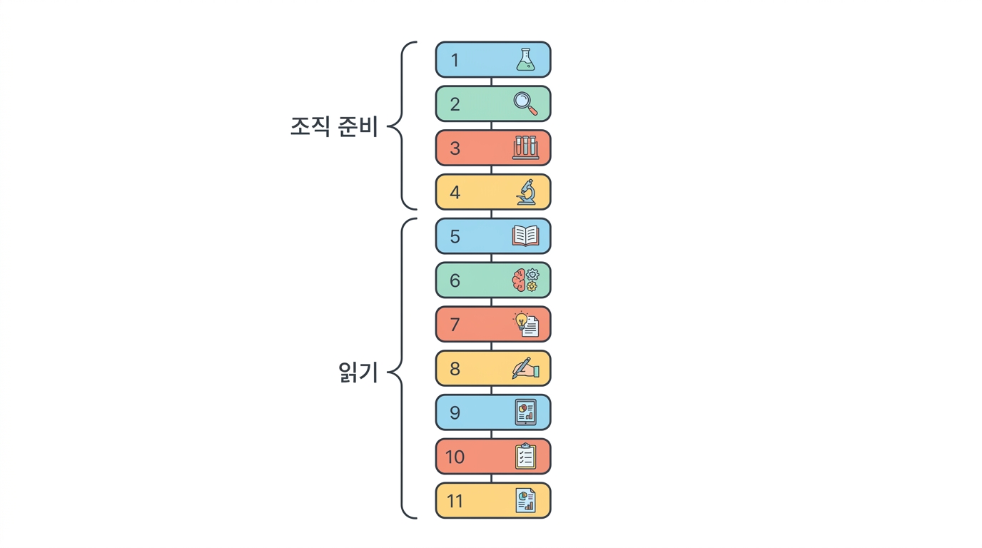 Xenium 절차 열한 단계 — 절편에서 이미지까지