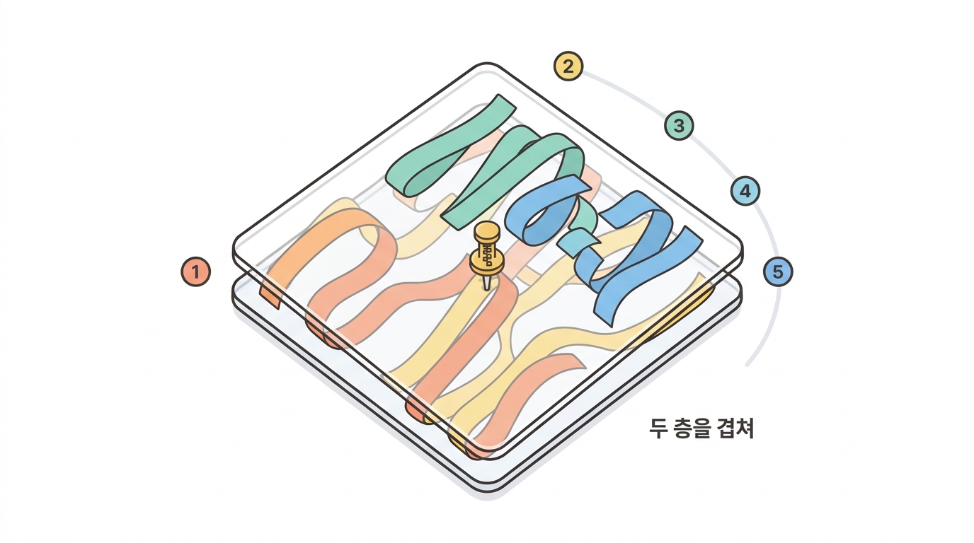 두 층을 겹쳐 읽는다는 것