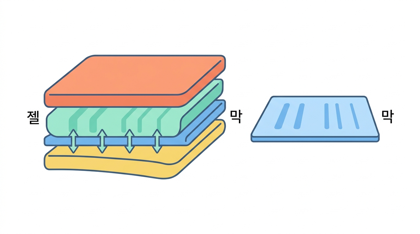전사와 블로킹 — 막으로 옮기고 빈자리를 막는다