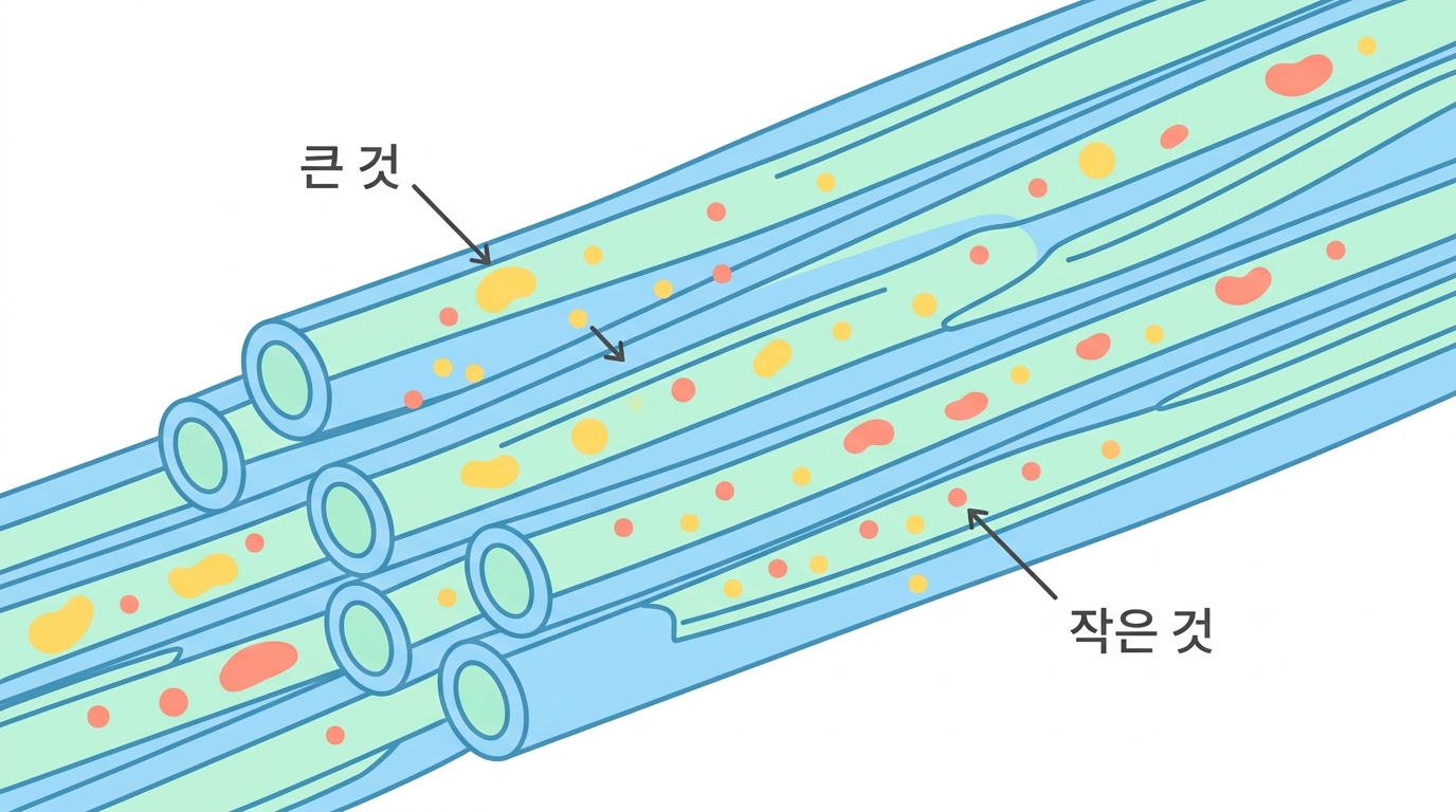 마지막 걸음 — 30 kDa 중공사로 농축하고 갈아 끼운다
