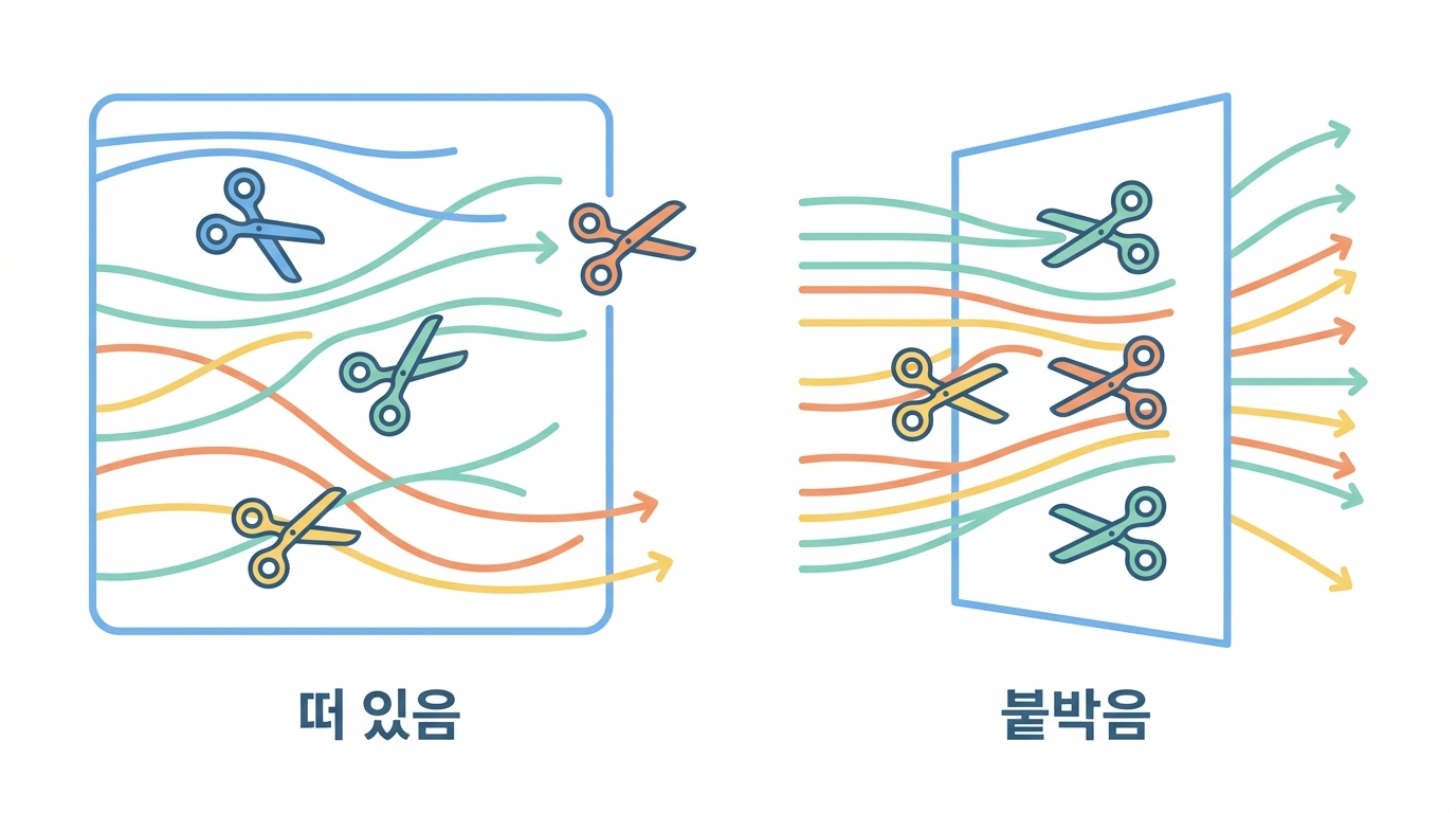 주형을 지우는 두 방법 — 붓기와 붙박기