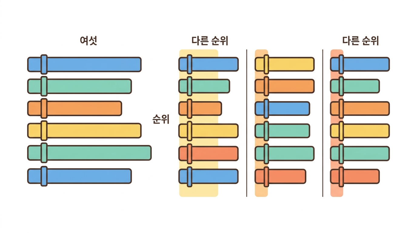 종합 실습 — 분자 하나를 끝까지 짓고 여섯 조합을 표로 만든다