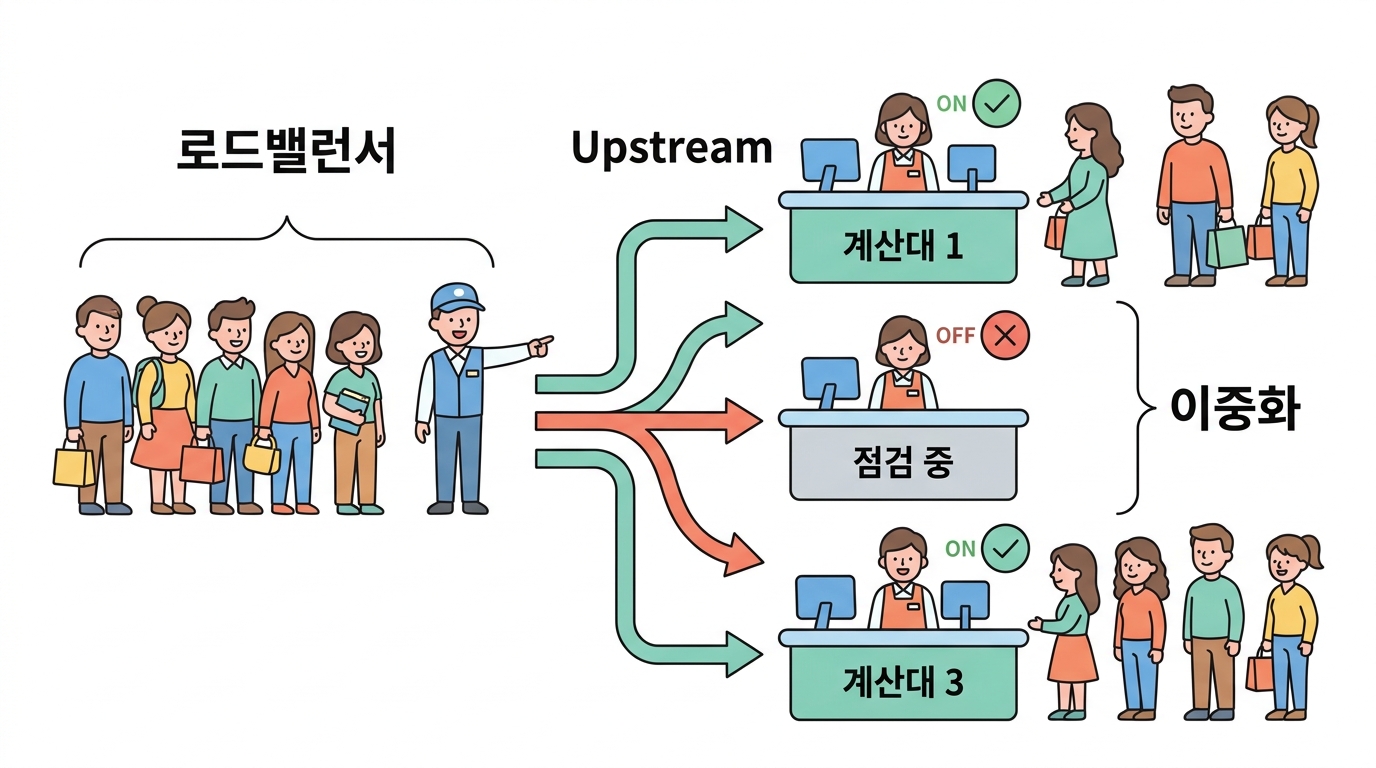 로드밸런싱 — 계산대를 늘리기