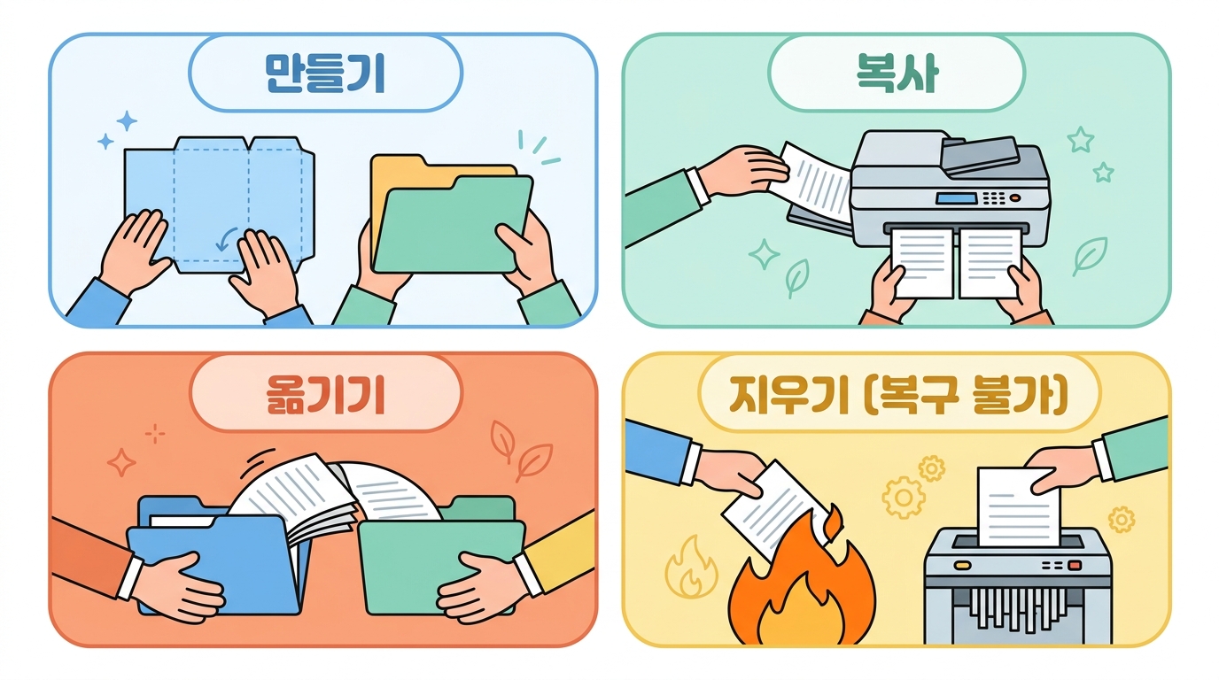 파일 다루기 — 만들고 옮기고 지우기
