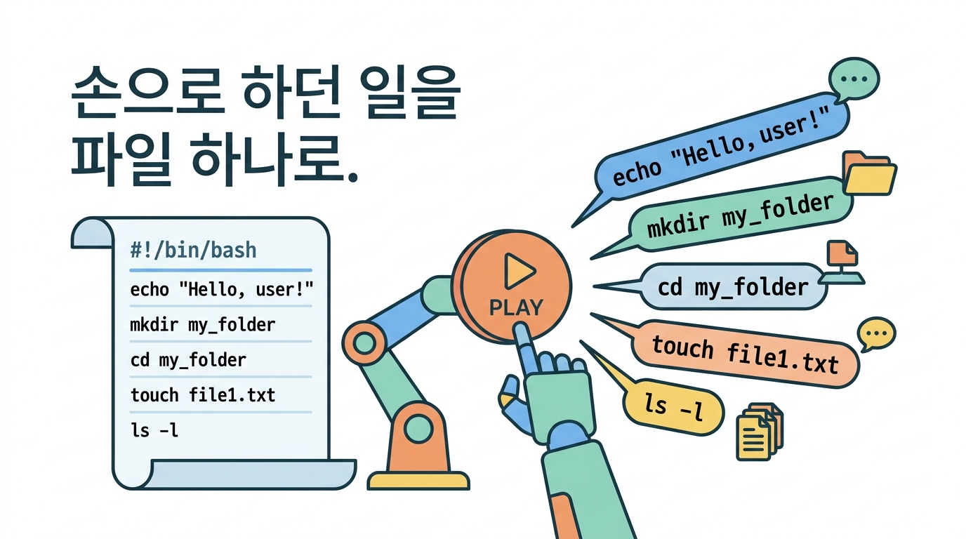 셸 스크립트 — 명령을 파일에 담기