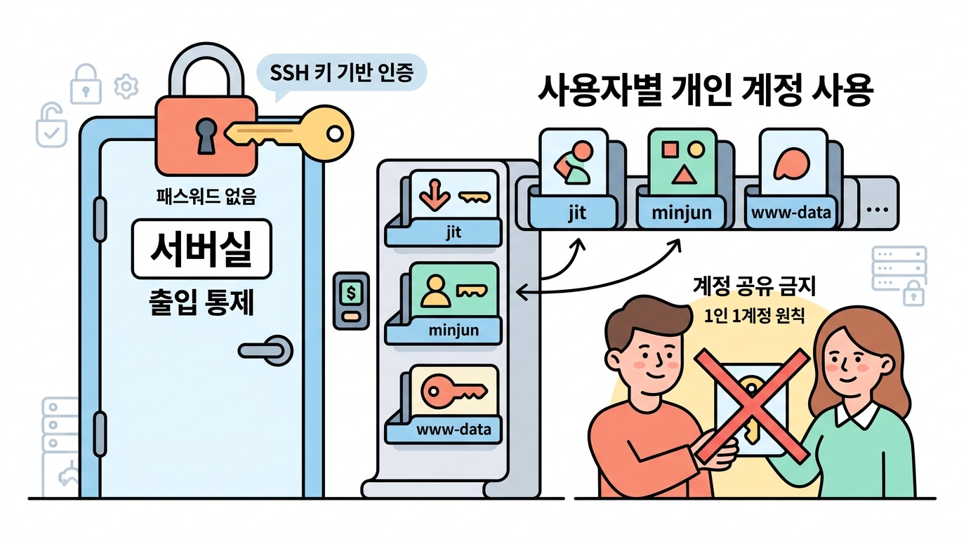 사용자와 SSH — 서버에 사람 들이기