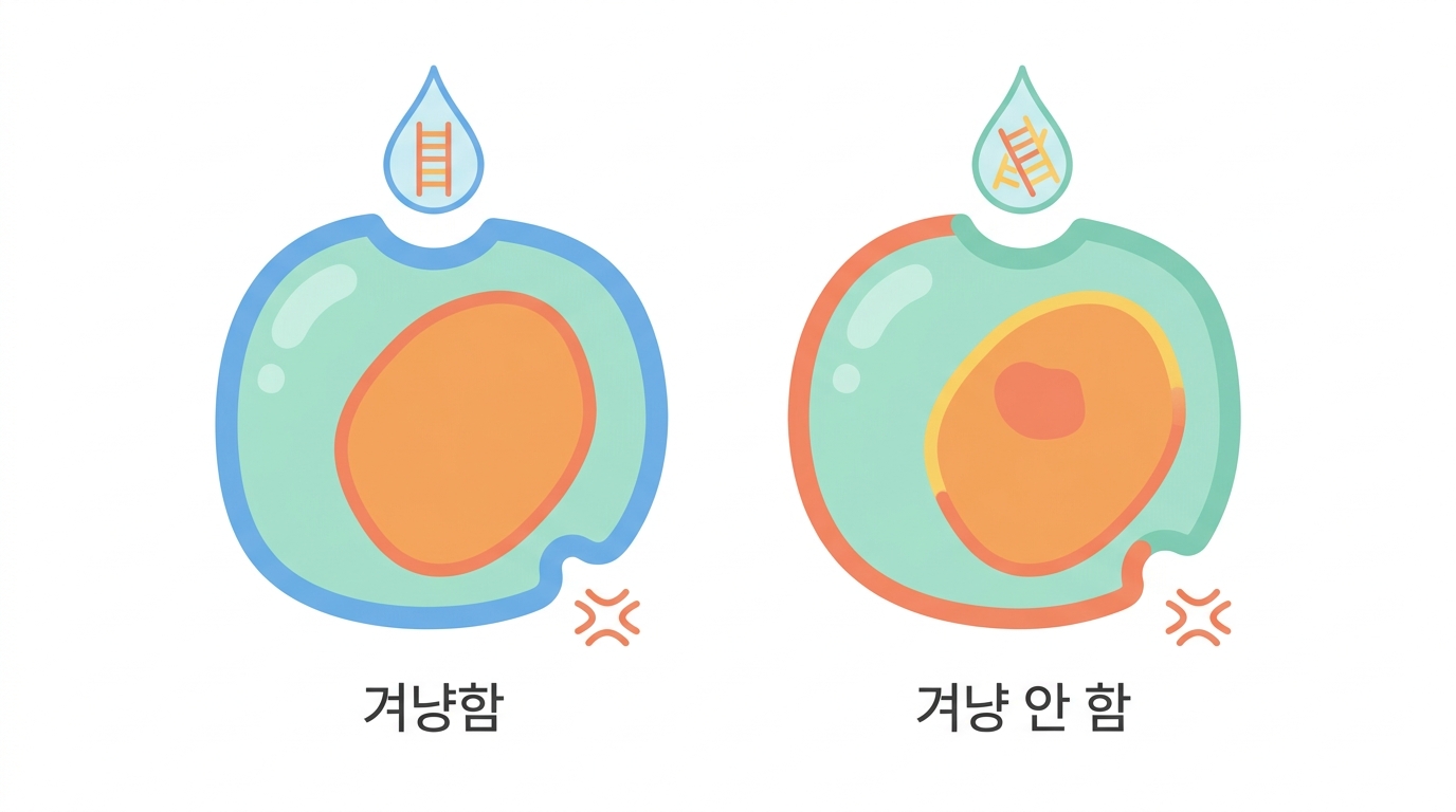 스크램블 대조군 — 아무거나 넣어도 세포는 변한다