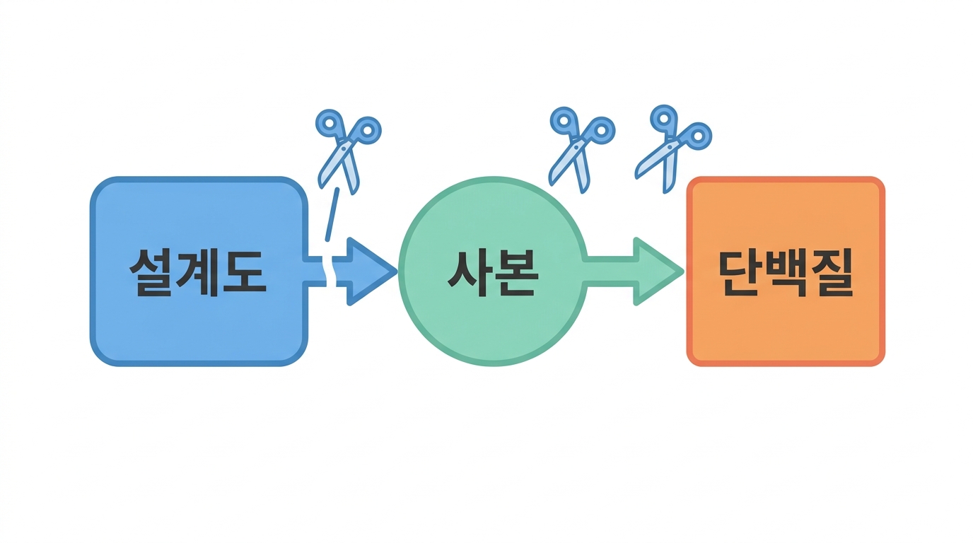 끈다는 것의 세 단계 — mRNA · 계속 · DNA