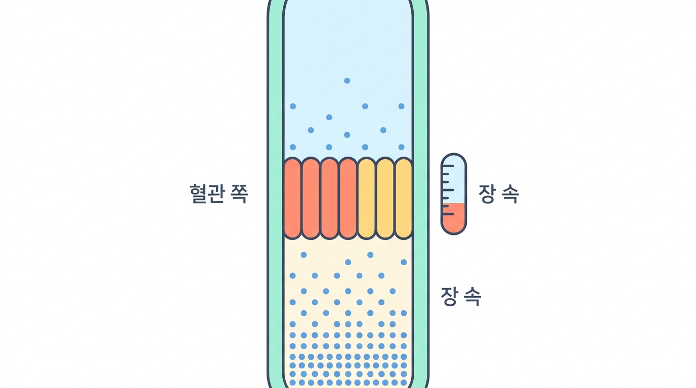 장은 원래 저산소다 — 표 밖에 있던 근거