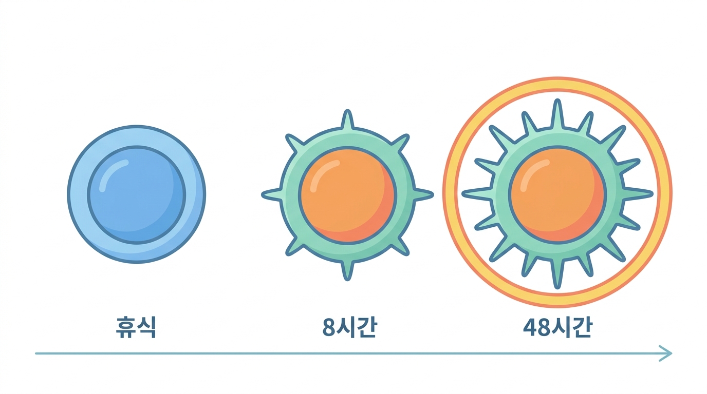 세 가지 조건 — 휴식, 8시간, 48시간