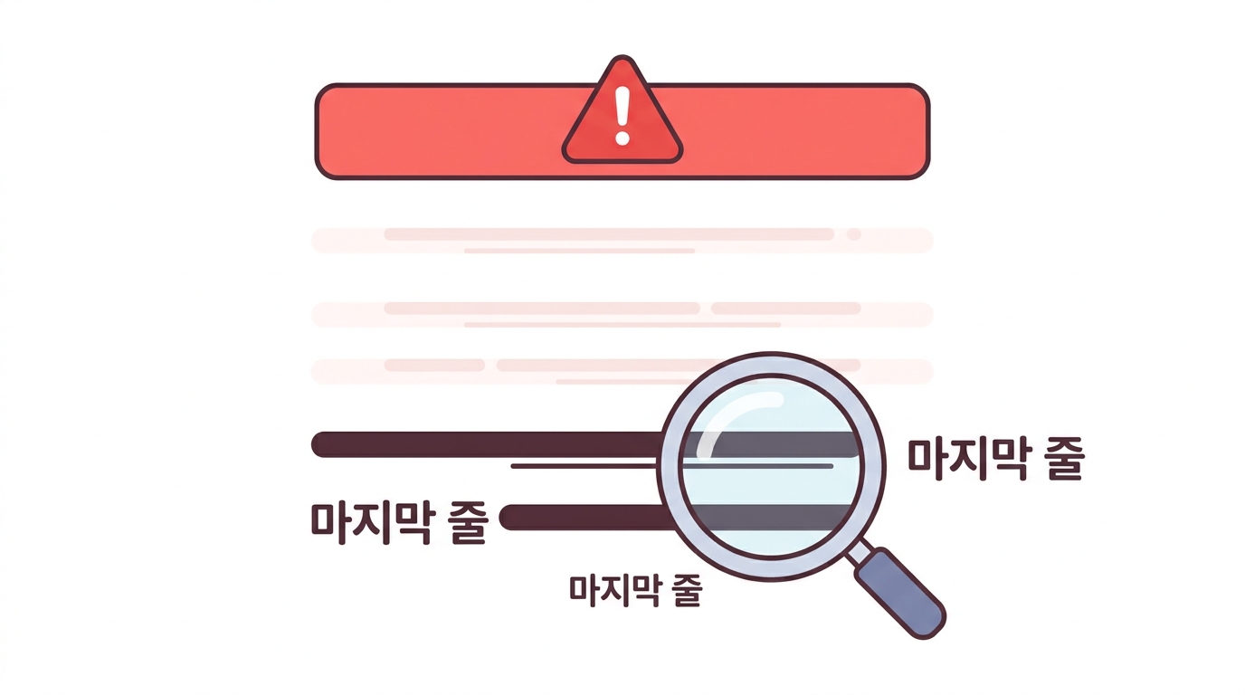 막혔을 때 — 오류를 읽는 법