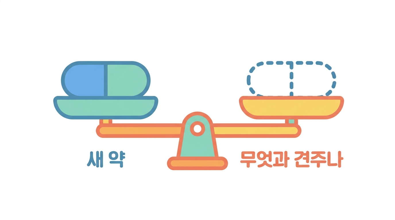 무엇과 견주는가 — 위약이냐 지금 쓰는 약이냐